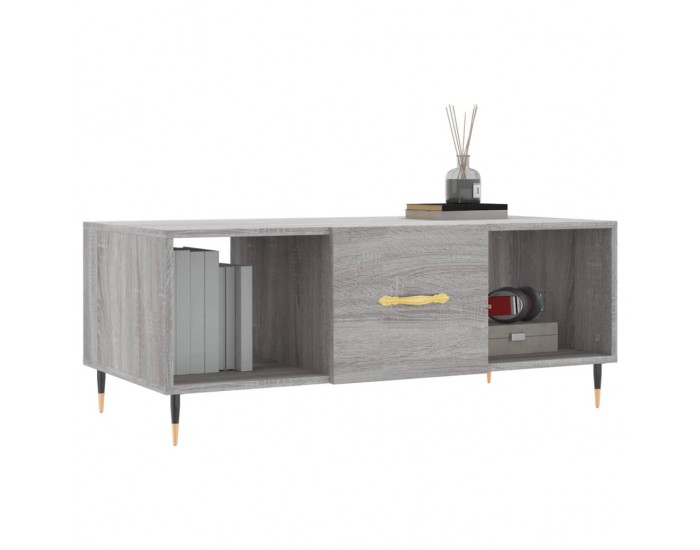 Sonata H Кафе маса, сив сонома, 102x50x40 см, инженерно дърво