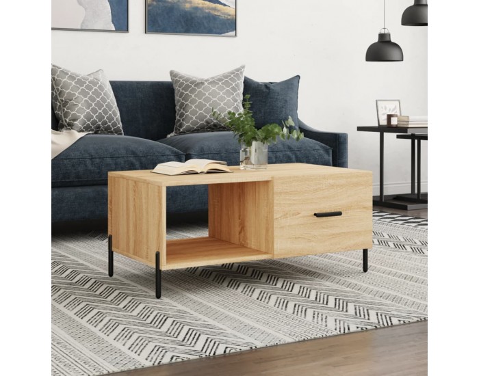 Sonata H Кафе маса, дъб сонома, 90x50x40 см, инженерно дърво