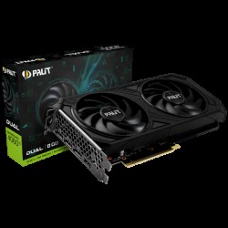 Palit RTX 4060Ti Dual 8GB GDDR6, 128 bits, 1x HDMI 2.1, 3x DP 1.4a, two fan, 1x 8-pin Power connector, recommended PSU 650W,  NE6406T019P11060D - Офис техника