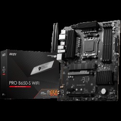 MSI PRO B650-S WIFI,ATX, Socket AM5,AMD B650 Chipset,4 DIMMs,Dual Channel DDR5 up to 7200+(OC)MHz,2x PCI-Ex16 slot, 2x M.2, 2x USB 3.2 Gen 2, 4x USB 3.2 Gen 1,4x USB 2.0,1x HDMI,1x DP,2.5G LAN,7.1 Audio,3y warranty - Офис техника