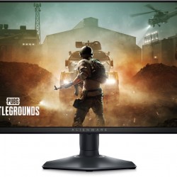 Монитор Dell Alienware AW2523HF, 24.5" LED Anti-Glare, IPS, 0.5ms GtG, FullHD 1920x1080, 1000:1, 400 cd/m2, AMD FreeSync Premium, G-Sync, 99% sRGB ,HDMI, DP, USB 3.2 Hub, ComfortView, Height Adjustable, Pivot, Swivel, Black - Монитори
