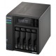 Мрежов сторидж Asustor Lockerstor AS6704T,4 Bay NAS, Intel Jasper Lake Quad-Core 2.0GHz, 4GB RAM DDR4, 2.5GbE x 2, M.2 SSD Slotsx4 (Diskless), USB 3.2 Gen 2x2, Toolless installation, with hot-swappable tray, hardware encryption, MyArchive, EZ connect, EZ