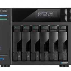 Мрежов сторидж Asustor Lockerstor AS6706, 6 Bay NAS, Intel Jasper Lake Quad-Core 2.0GHz, 8GB RAM DDR4, 2.5GbEx2, M.2 SSD Slots x 4 (Diskless), USB 3.2 Gen 2x2, Toolless installation, with hot-swappable tray, hardware encryption, MyArchive, EZ connect, EZ - Офис