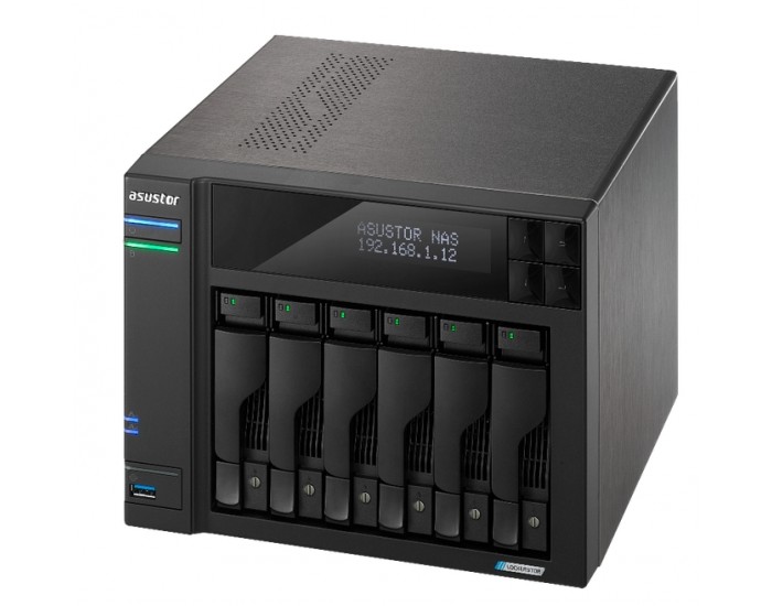 Мрежов сторидж Asustor Lockerstor AS6706, 6 Bay NAS, Intel Jasper Lake Quad-Core 2.0GHz, 8GB RAM DDR4, 2.5GbEx2, M.2 SSD Slots x 4 (Diskless), USB 3.2 Gen 2x2, Toolless installation, with hot-swappable tray, hardware encryption, MyArchive, EZ connect, EZ