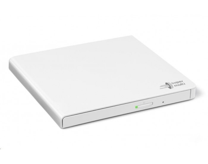 Оптично устройство Hitachi-LG GP57EW40 Ultra Slim External DVD-RW, Super Multi, Double Layer, TV connectivity, White
