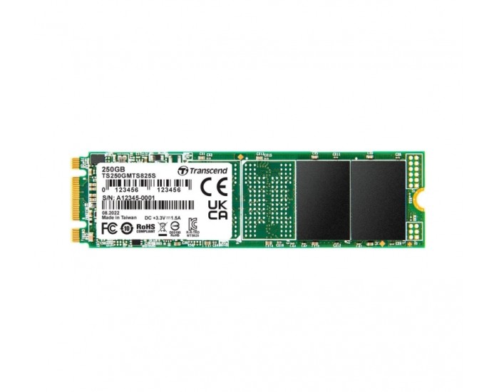 Твърд диск Transcend 250GB, M.2 2280 SSD, SATA3 B+M Key, TLC Твърд диск Transcend 250GB, M.2 2280 SSD, SATA3 B+M Key, TLC