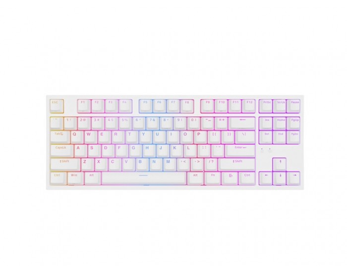 Клавиатура Genesis Gaming Keyboard Thor 404 TKL White RGB Backlight US Layout Yellow Switch Клавиатура Genesis Gaming Keyboard Thor 404 TKL White RGB Backlight US Layout Yellow Switch