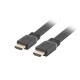 Кабел Lanberg HDMI M/M V2.0 cable 3m, 4K flat, black