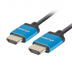 Кабел Lanberg HDMI M/M V2.0 4K cable 1m, slim, black - Lanberg