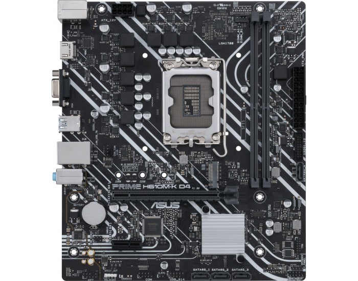 ASUS H610 2xDDR4 4xSATA3 HDMI VGA 1xM2 GLAN 1xPCIEx16 1xPCIEx1 ASUS H610 2xDDR4 4xSATA3 HDMI VGA 1xM2 GLAN 1xPCIEx16 1xPCIEx1