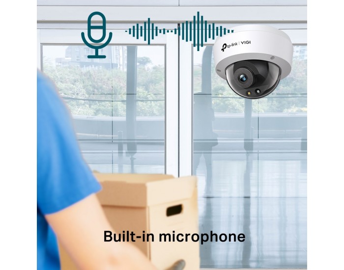 4MP пълноцветна куполна мрежова камера TP-Link VIGI C240(4mm)