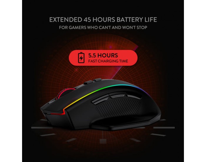 Мишка Redragon Vampire Elite кабелна/безжична RGB геймърска M686RGB-BK