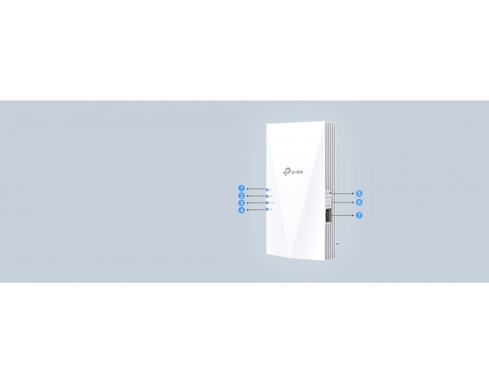 Удължител на обхват TP-Link RE700X AX3000 Wi-Fi 6 OneMesh 2-лентов