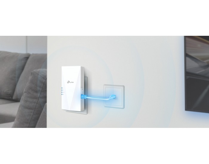 Удължител на обхват TP-Link RE700X AX3000 Wi-Fi 6 OneMesh 2-лентов