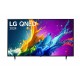 Телевизор LG 65QNED80T3A, 65" 4K QNED HDR Smart TV, 3840x2160, DVB-T2/C/S2, Alpha 5 AI 4K Gen7, HDR 10 PRO, webOS 24 ThinQ, 4K Upscaling, WiFi 5, Voice Controll, Bluetooth 5.1, AirPlay 2, LAN, CI, HDMI, SPDIF, 2 pole Stand , Silver
