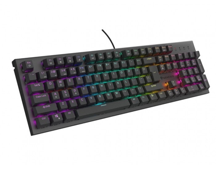 Клавиатура Genesis Mechanical Gaming Keyboard Thor 303 RGB Backlight Brown Switch US Layout Black Клавиатура Genesis Mechanical Gaming Keyboard Thor 303 RGB Backlight Brown Switch US Layout Black