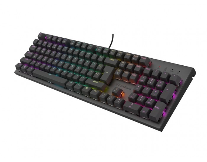 Клавиатура Genesis Mechanical Gaming Keyboard Thor 303 RGB Backlight Brown Switch US Layout Black Клавиатура Genesis Mechanical Gaming Keyboard Thor 303 RGB Backlight Brown Switch US Layout Black
