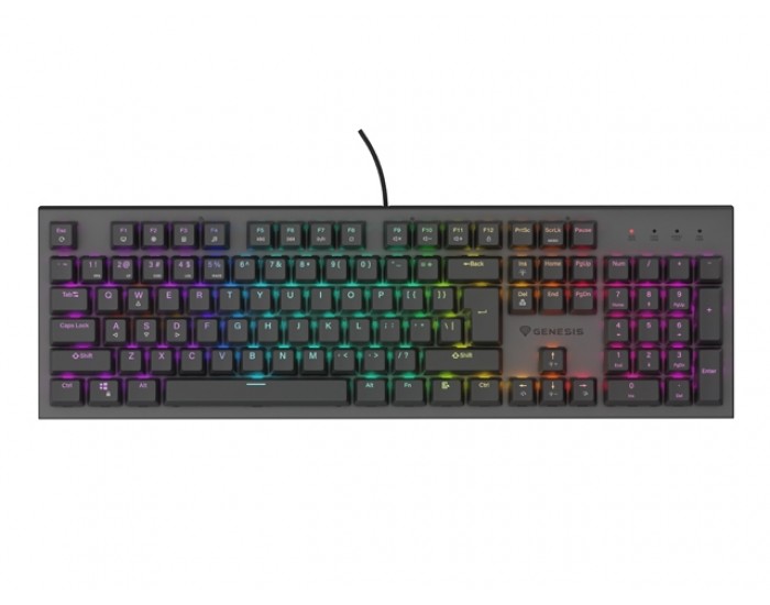 Клавиатура Genesis Mechanical Gaming Keyboard Thor 303 RGB Backlight Brown Switch US Layout Black Клавиатура Genesis Mechanical Gaming Keyboard Thor 303 RGB Backlight Brown Switch US Layout Black