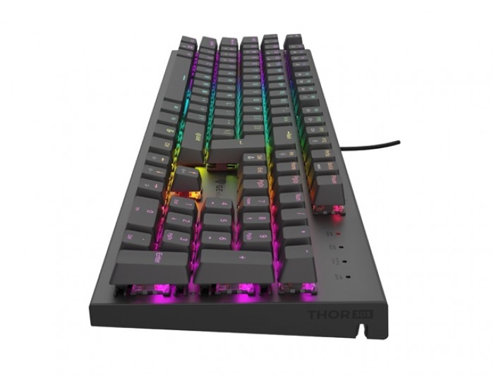 Клавиатура Genesis Mechanical Gaming Keyboard Thor 303 RGB Backlight Brown Switch US Layout Black Клавиатура Genesis Mechanical Gaming Keyboard Thor 303 RGB Backlight Brown Switch US Layout Black