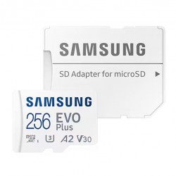 Памет Samsung 256GB micro SD Card EVO Plus with Adapter, UHS-I interface, Read Speed up to 160MB/s - Офис техника