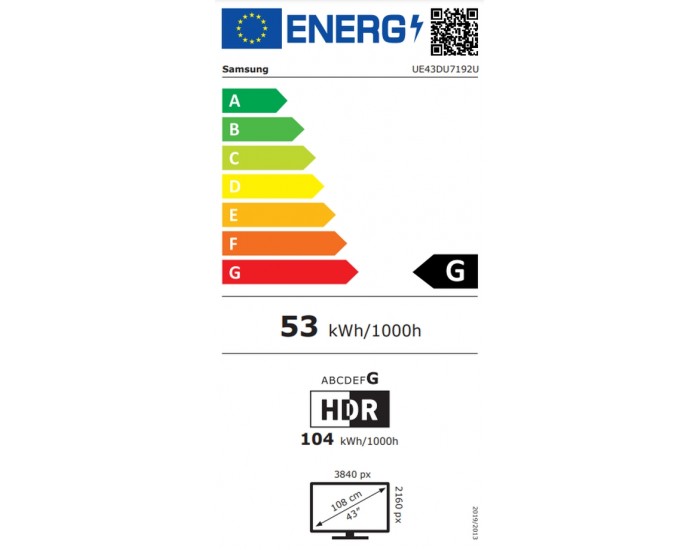 Телевизор Samsung 43" 43DU7192 AI 4K UHD LED TV, SMART, 3xHDMI, 2xUSB, Black Телевизор Samsung 43" 43DU7192 AI 4K UHD LED TV, SMART, 3xHDMI, 2xUSB, Black