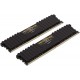 Corsair DDR4, 3200MHz 16GB 2x8GB DIMM, Unbuffered, 16-18-18-36, SPD base 2666, XMP 2.0, Vengeance LPX Black Heatspreader, Black PCB, 1.35V, for Ryzen/AM4, EAN:0843591031110