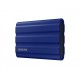 Твърд диск Samsung Portable NVME SSD T7 Shield 2TB , USB 3.2 Gen2, Rugged, IP65, Read 1050 MB/s Write 1000 MB/s, Blue