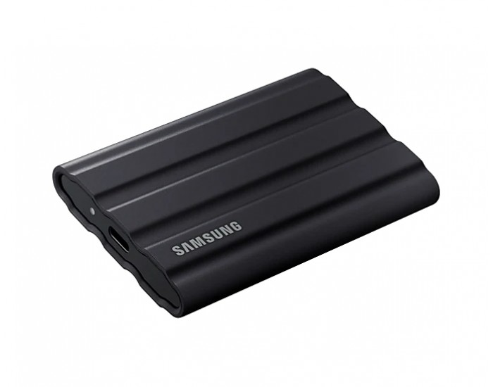 Твърд диск Samsung Portable NVME SSD T7 Shield 2TB , USB 3.2 Gen2, Rugged, IP65, Read 1050 MB/s Write 1000 MB/s, Black