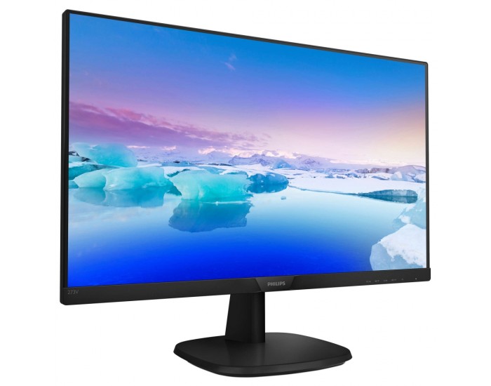 Монитор Philips 273V7QDSB, 27" Wide IPS, LED, 5ms, 1000:1, 10M:1 DCR, 250cd/m2, 1920x1080@60Hz, Tilt, D-Sub, HDMI, DVI, Black