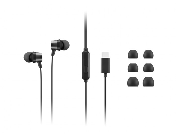 Слушалки Lenovo USB-C Wired In-Ear Headphones Слушалки Lenovo USB-C Wired In-Ear Headphones