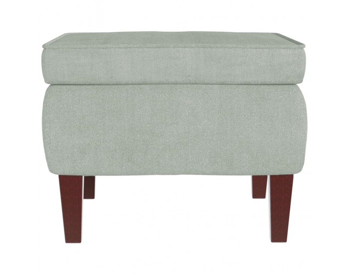 Sonata H Табуретка с дървени крака, светлосива, кадифе