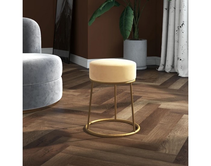 Sonata H Кръгъл хокер, кайсия, кадифе