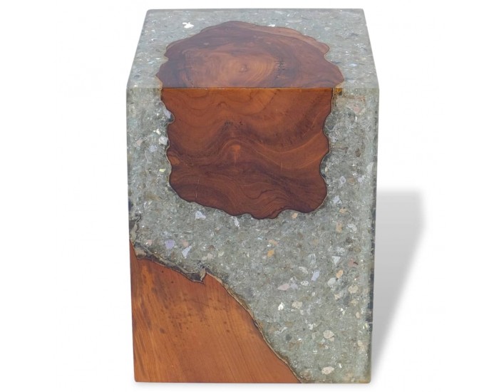 Sonata H Табуретка, тиково дърво масив и смола