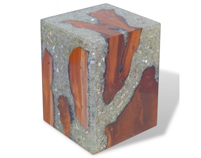 Sonata H Табуретка, тиково дърво масив и смола