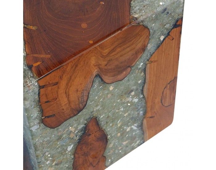 Sonata H Табуретка, тиково дърво масив и смола