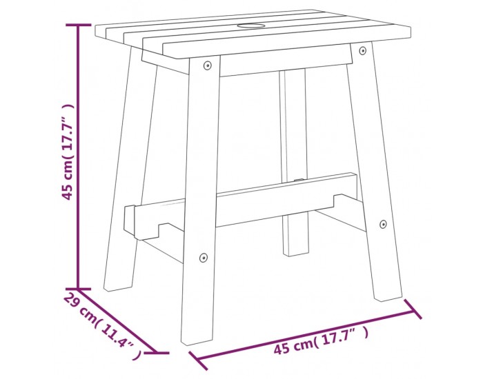 Sonata H Табуретка, 45x29x45 см, правоъгълна, масивна акация Sonata H Табуретка, 45x29x45 см, правоъгълна, масивна акация