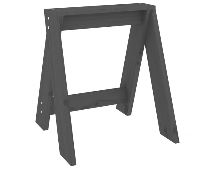 Sonata H Табуретки, 2 бр, сиви, 40x40x45 см, борово дърво масив Sonata H Табуретки, 2 бр, сиви, 40x40x45 см, борово дърво масив