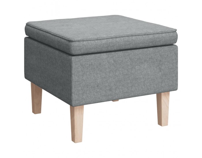 Sonata H Табуретка с дървени крака, светлосива, текстил Sonata H Табуретка с дървени крака, светлосива, текстил