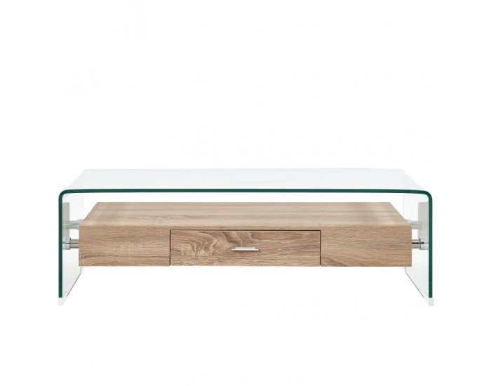 Sonata H Маса за кафе, прозрачна, 98x45x31 см, закалено стъкло