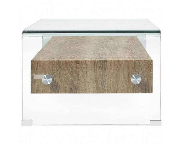 Sonata H Маса за кафе, прозрачна, 98x45x31 см, закалено стъкло