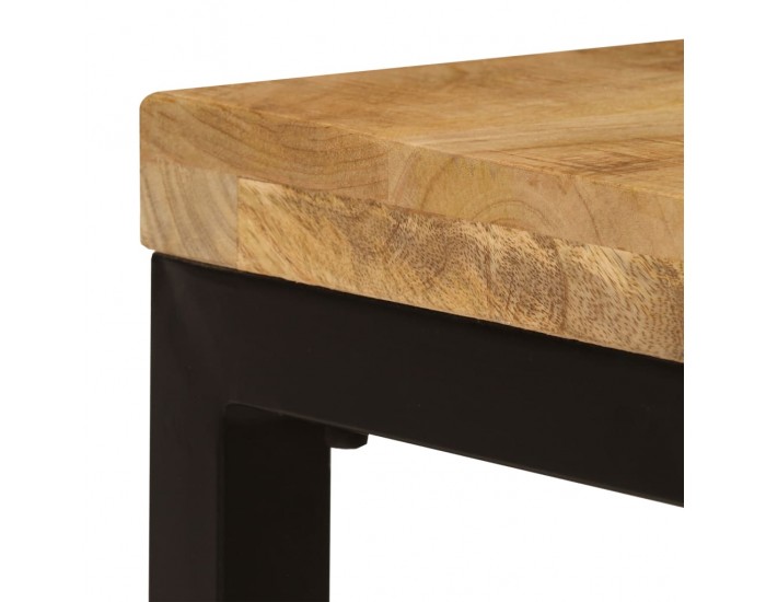 Sonata H Маса за кафе, 100x50x35 см, мангово дърво масив и стомана