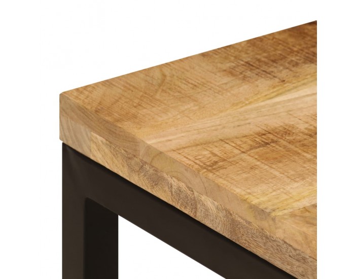 Sonata H Маса за кафе, 100x50x35 см, мангово дърво масив и стомана