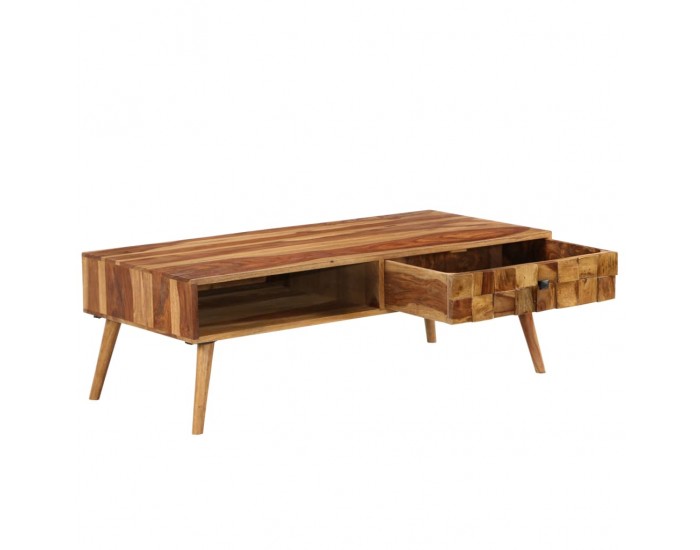 Sonata H Маса за кафе, шишам масив, финиш цвят пчелен мед, 110x50x37 cм