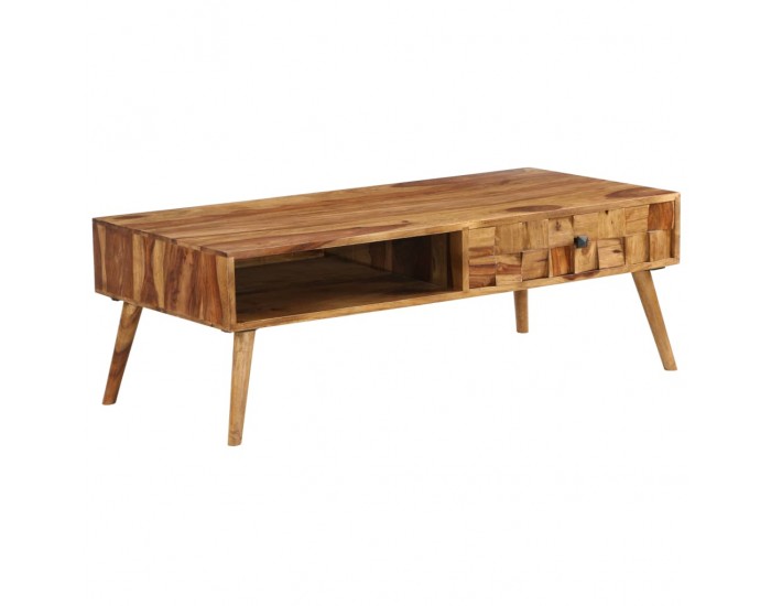 Sonata H Маса за кафе, шишам масив, финиш цвят пчелен мед, 110x50x37 cм