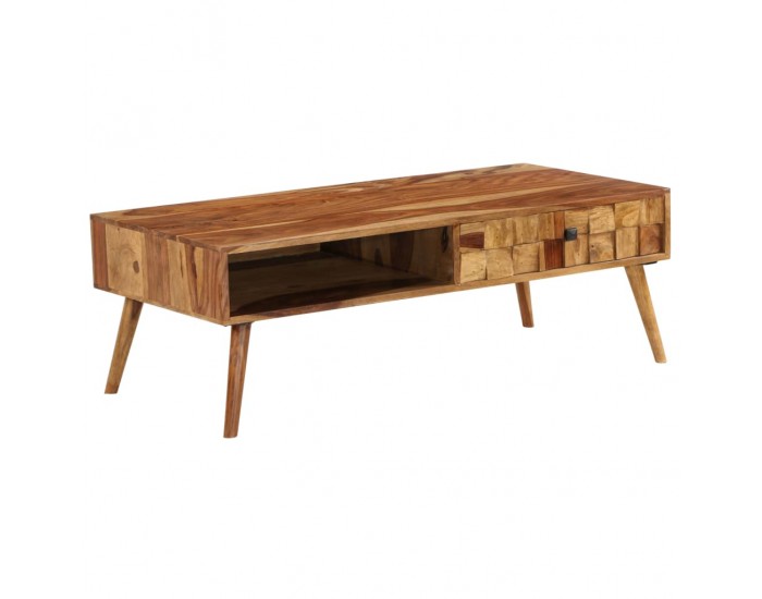 Sonata H Маса за кафе, шишам масив, финиш цвят пчелен мед, 110x50x37 cм