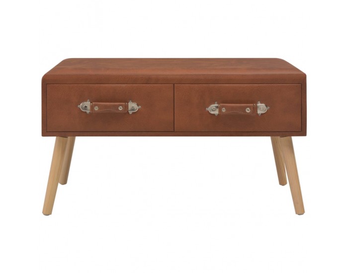 Sonata H Маса за кафе, кафява, 80x40x46 см, изкуствена кожа