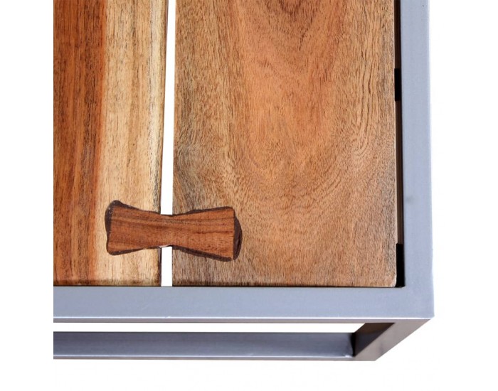 Sonata H Две маси за кафе, акациево дърво масив, кафяви