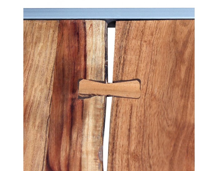 Sonata H Две маси за кафе, акациево дърво масив, кафяви