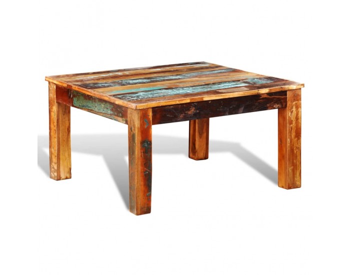 Sonata H Холна маса от регенерирано дърво, квадратна