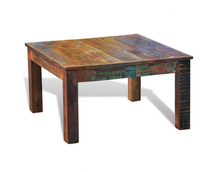 Sonata H Холна маса от регенерирано дърво, квадратна